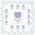 Cross-Stitch Tulips Qb