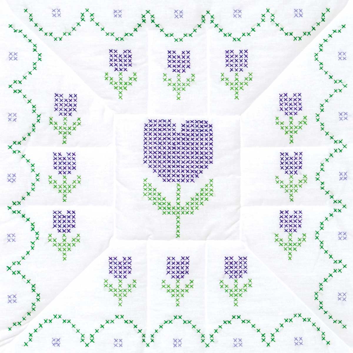 Cross-Stitch Tulips Qb