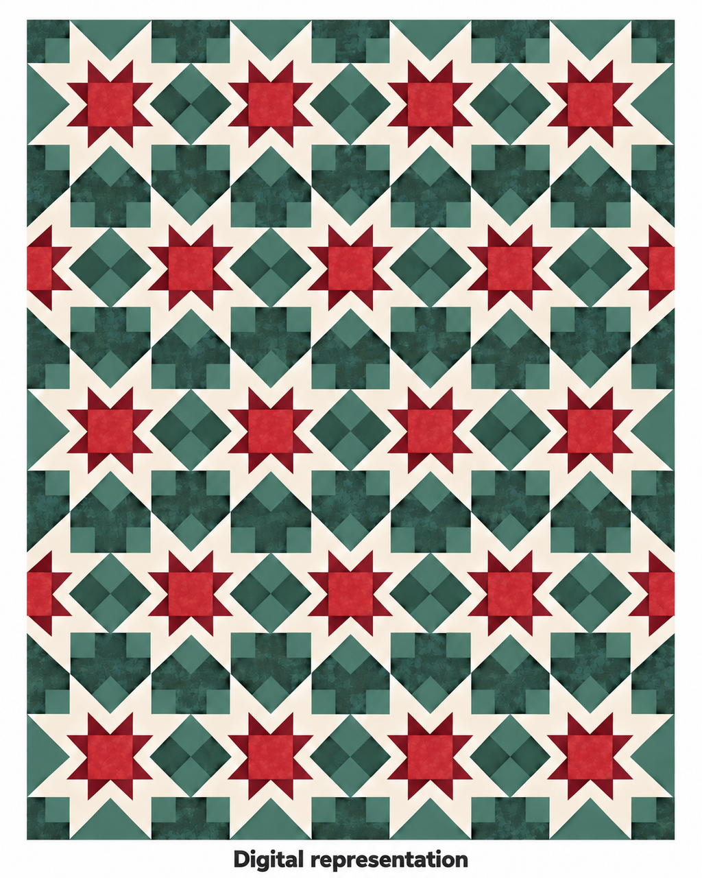 Christmas Night Stars Quilt Kit